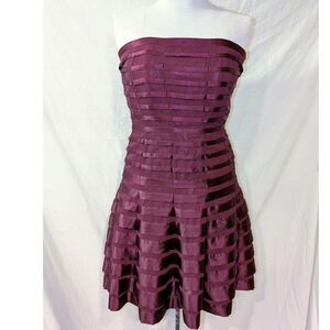 Cartise Plum Strapless Dress, size 4